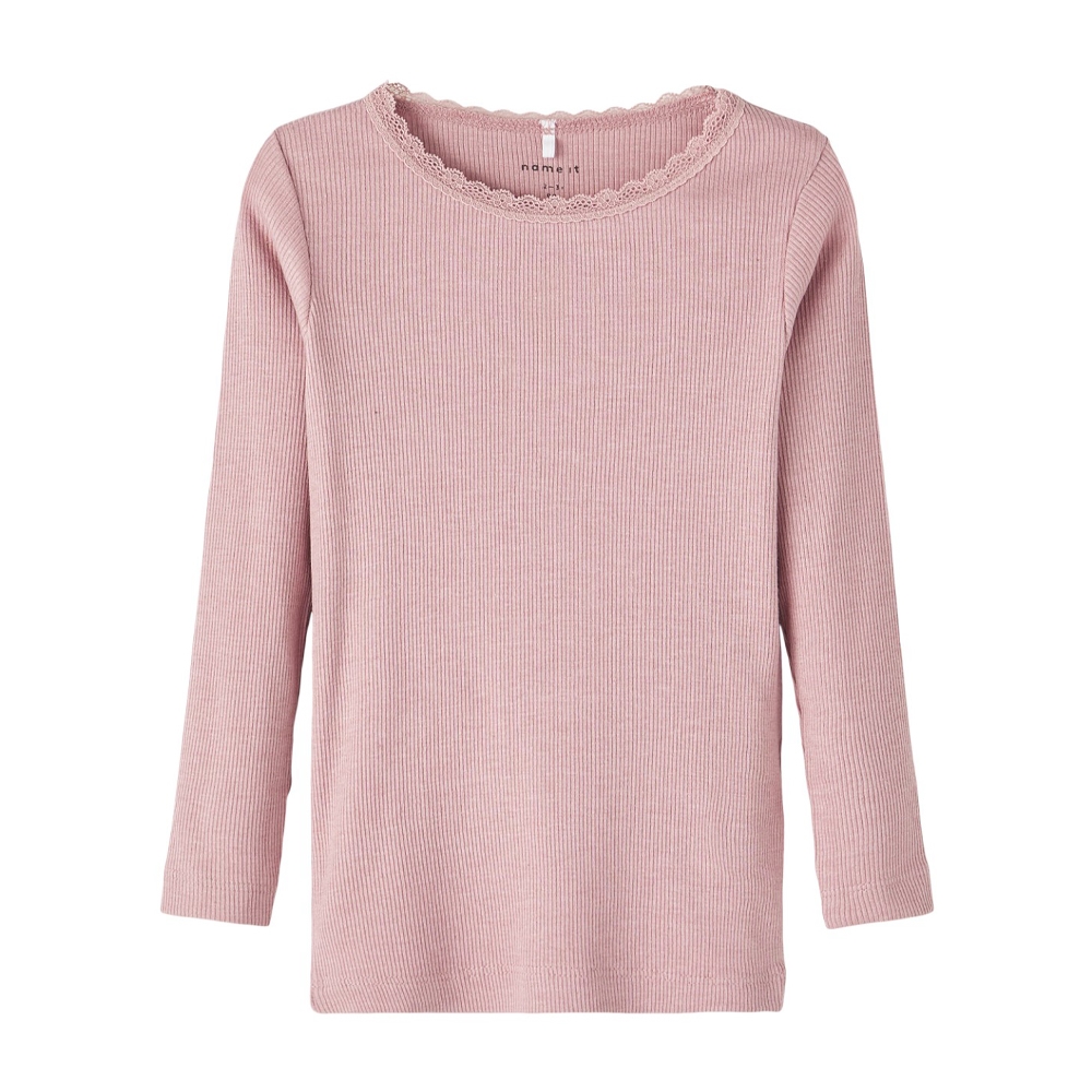  Name It Langærmet Rib Bluse, Deauville Mauve